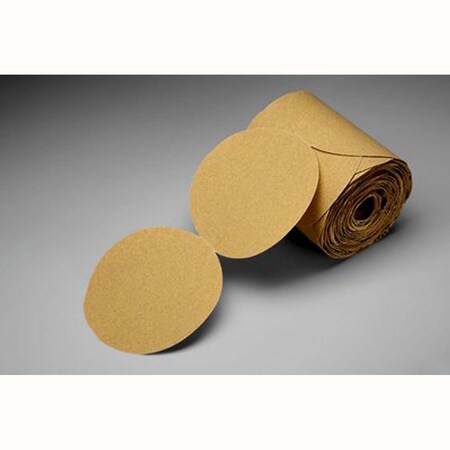3M Stikit Gold Paper Disc Roll 216U, 5 In X Nh P150 A-Weight, 175 Discs Per Roll 7000028127